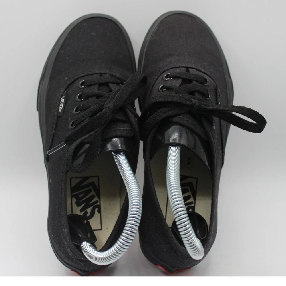 Vans Authentic Black Black Canvas Low Top Skate Shoes Mens 3.5 Womens 5.0 508731